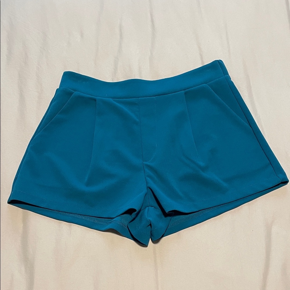 Sincerely Jules Teal High Waist Shorts